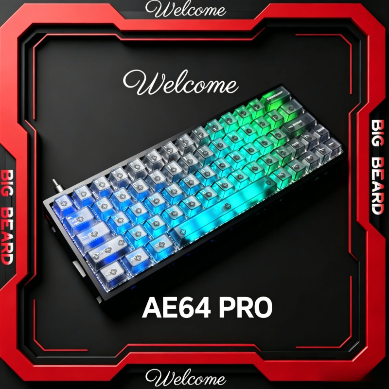Gaming Keyboard Hall Effect Switches - Everglide AE64 Pro HE Gaming Keyboard