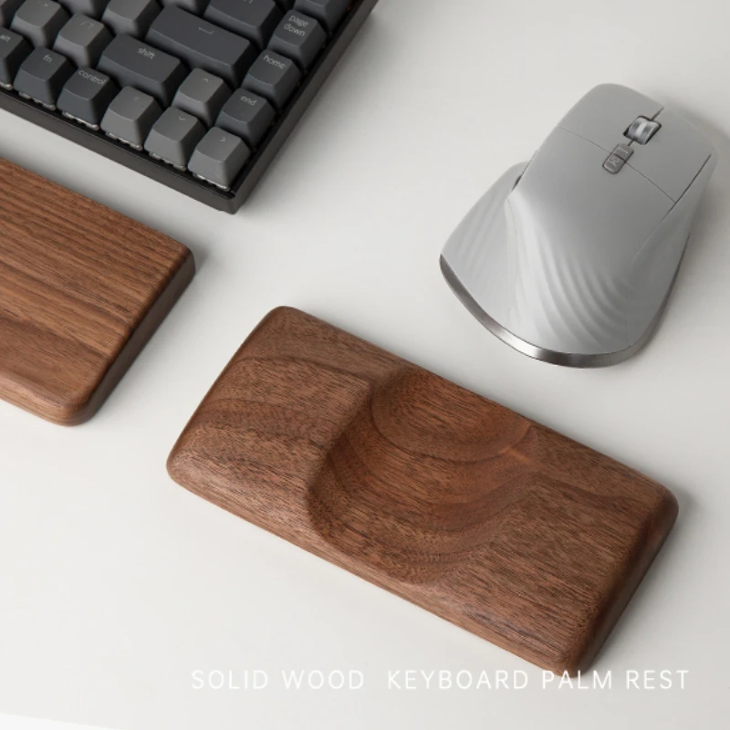 Wrist Rest Wood - Walnut Wood Mouse Palm Rest Custom