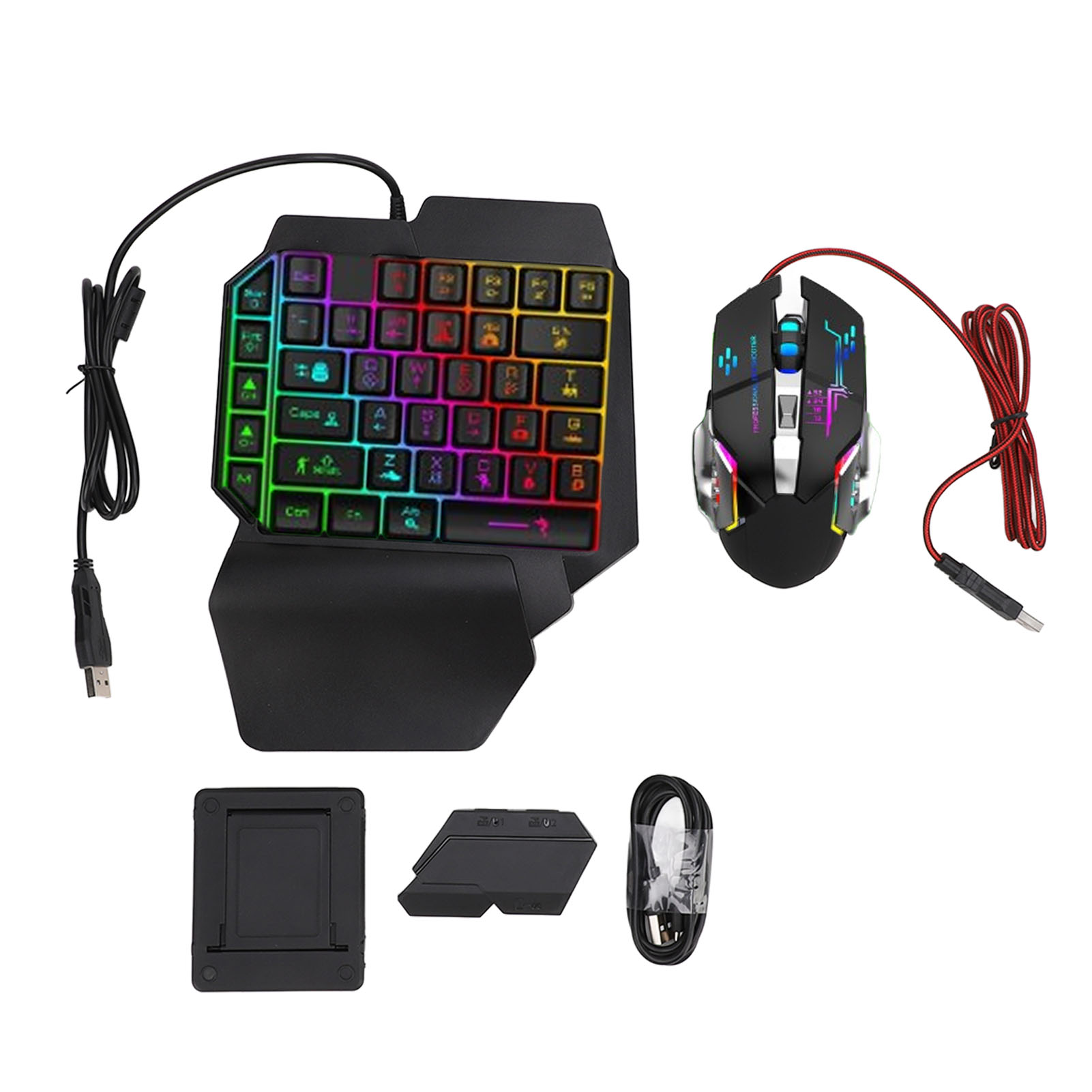 Gaming Keyboard Bundle - Keyboard Mouse Converter Set Responsive Single