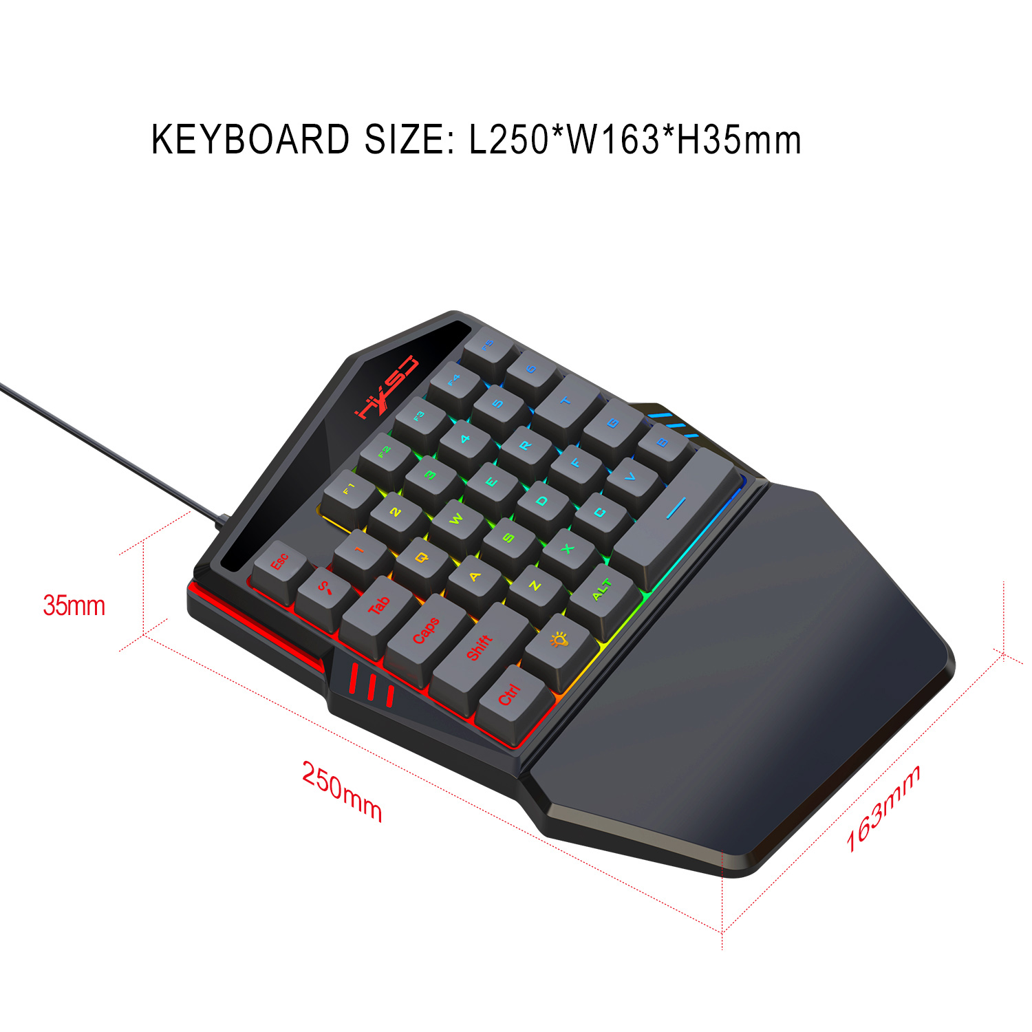 HXSJ V100 V100-2 35 Key Gaming - مراجعة Gaming Keyboard Half وسعره