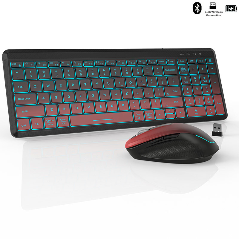 RGB Backlit Silent Wireless Ke - مراجعة Gaming Keyboard Bundle وسعره