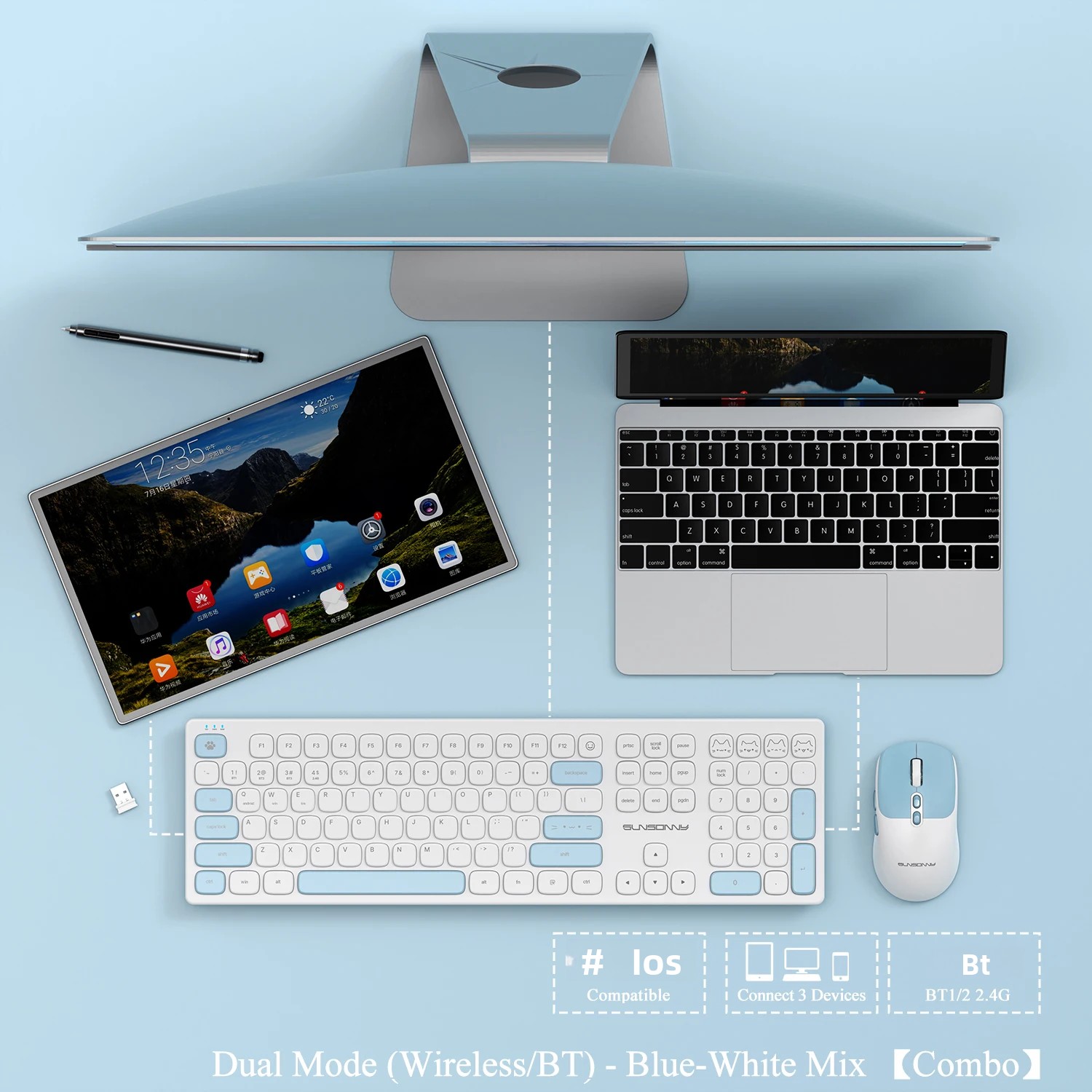Cute Silent Keyboard and Mouse - مراجعة Gaming Keyboard And Mouse Wireless وسعره