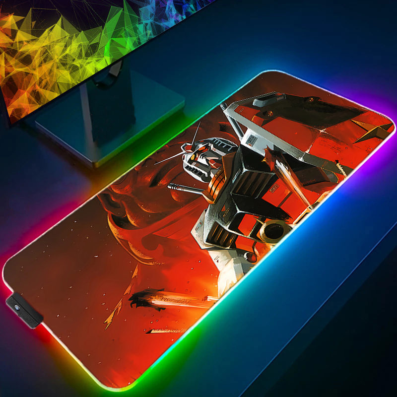 RGB Kawaii Mouse Pad Anime Gab - مراجعة Gaming Keyboard No Rgb وسعره