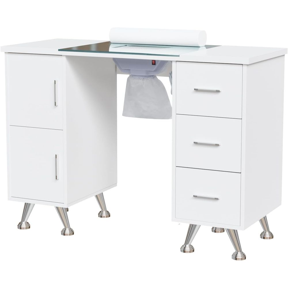 Manicure Table Nail Desk for N - مراجعة Wrist Rest Wood وسعره