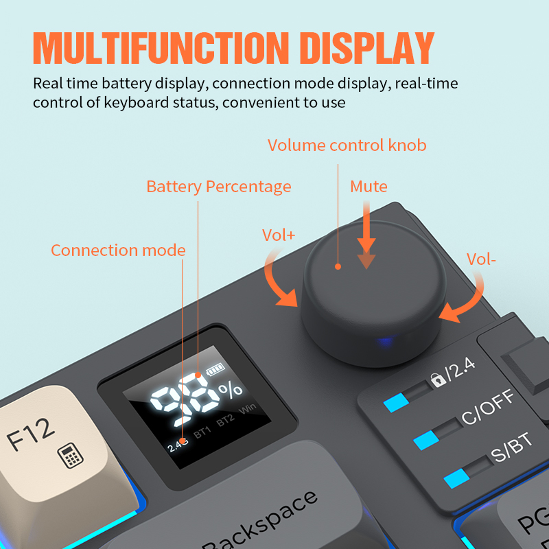 New Dual-Mode 80 Keys Wireless - مراجعة Gaming Keyboard Mouse Wireless وسعره