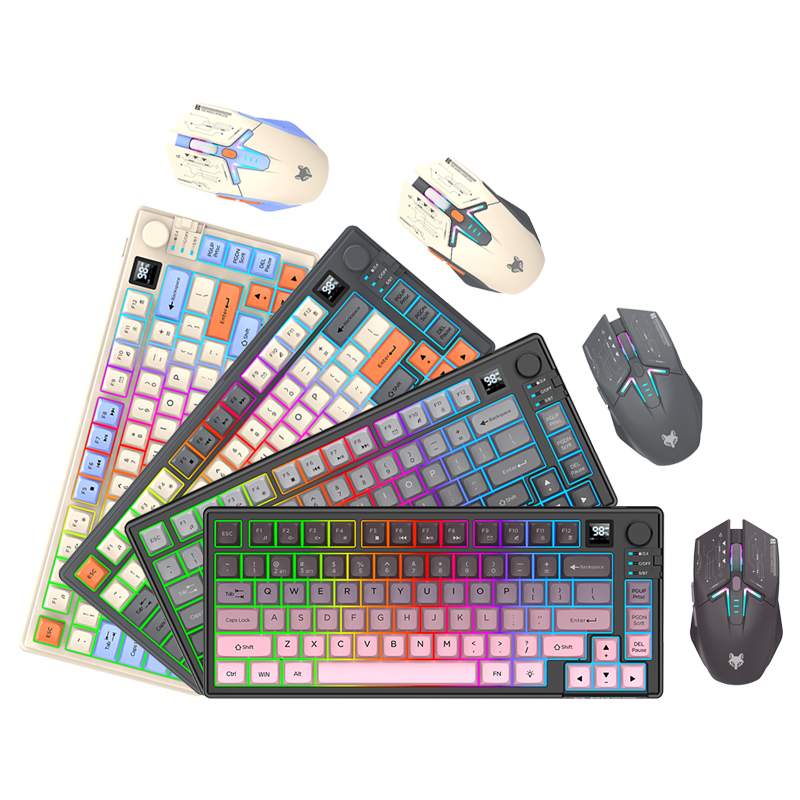 New Dual-Mode 80 Keys Wireless - مراجعة Gaming Keyboard Mouse Wireless وسعره