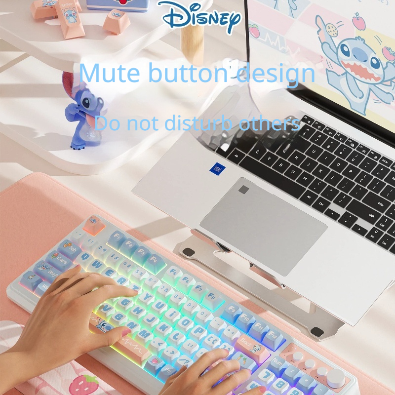 Disney Stitch Silent Noiseless - مراجعة Gaming Keyboard And Mouse Set وسعره