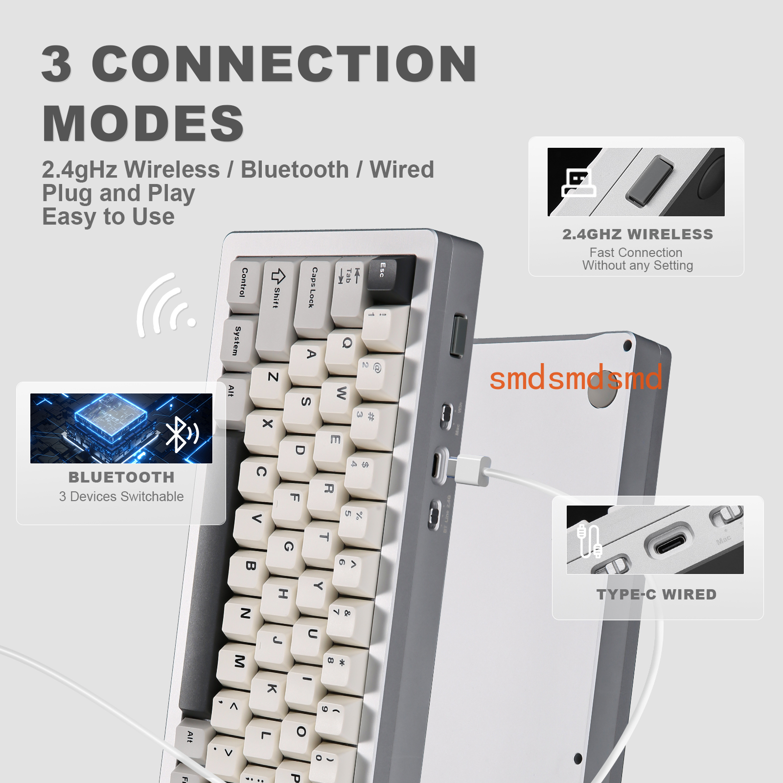 AL71 Silver CNC Aluminum Mecha - مراجعة Gaming Keyboard Mechanical Wireless وسعره
