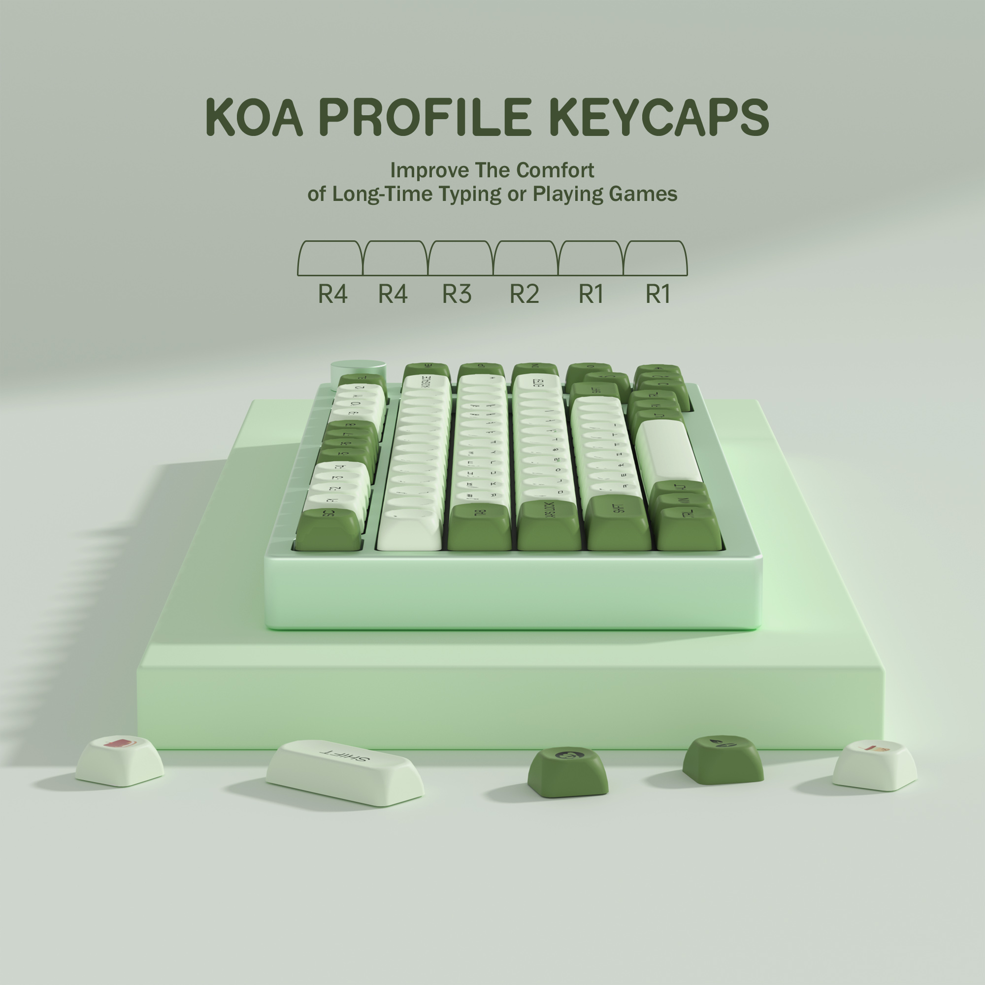 KBDiy Matcha Korean Keycap Gre - مراجعة Gaming Keyboard No Number Pad وسعره