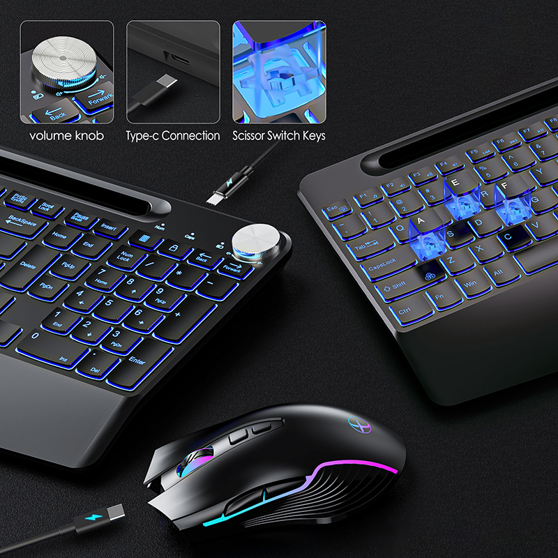 2.4G&Type-C Wireless Keyboard  - مراجعة Gaming Keyboard Bundle وسعره