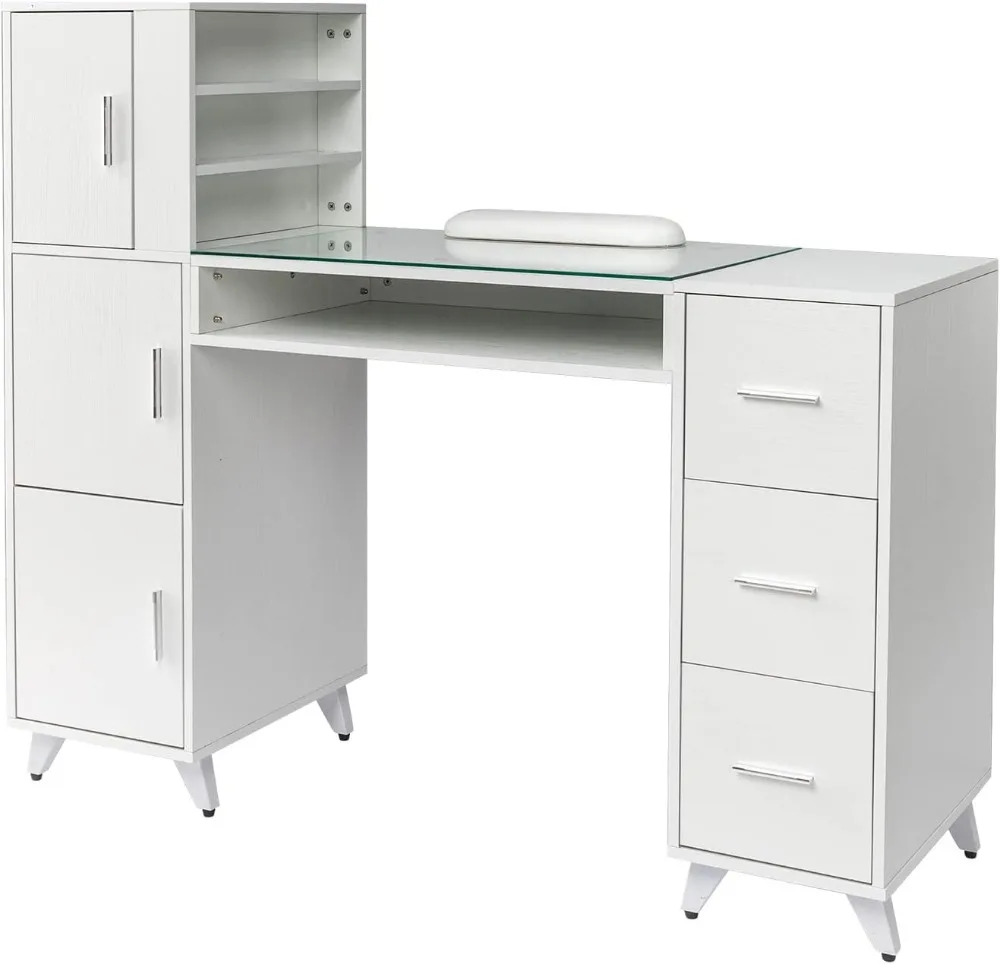 Manicure Table Nail Desk for N - مراجعة Wrist Rest Wood وسعره