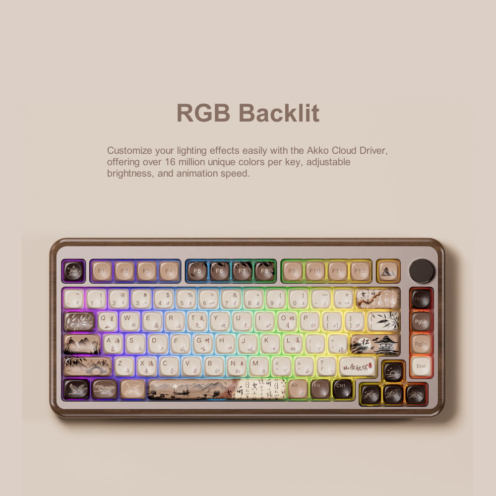 Akko MU02 75% Mountain Seclusi - مراجعة Gaming Keyboard Half وسعره