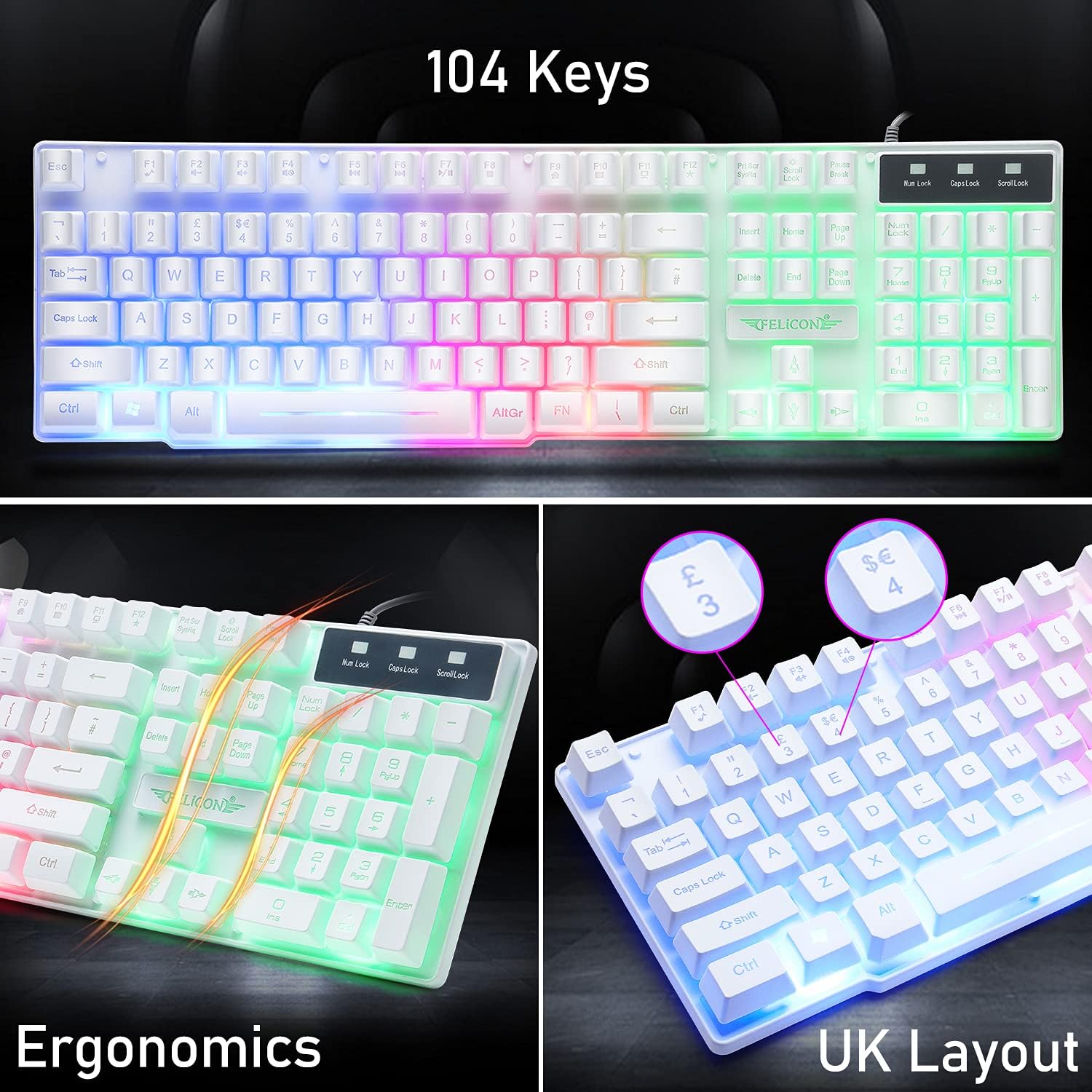 MAMBASNAKE T11 UK 100% Gaming  - مراجعة Gaming Keyboard Mouse Wireless وسعره