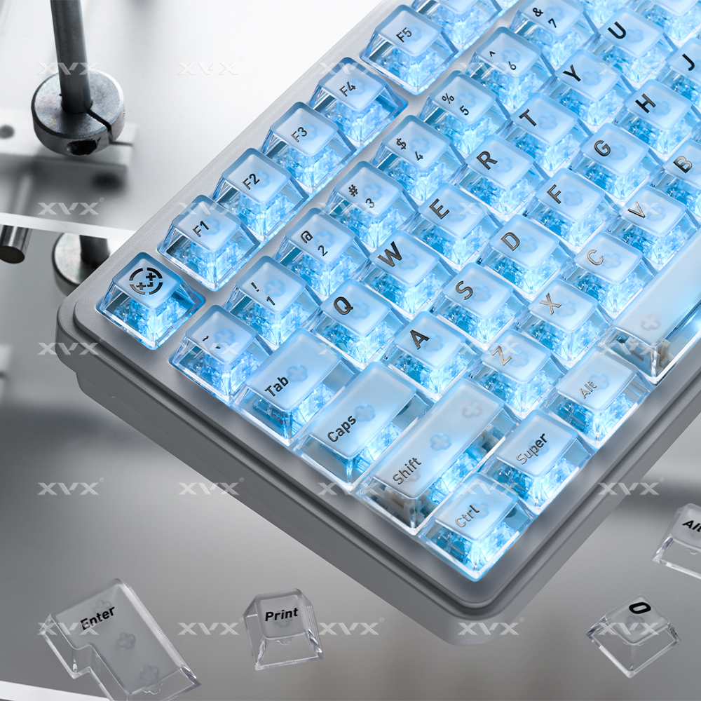 XVX Crystal Transparent Keycap - مراجعة Gaming Keyboard No Rgb وسعره