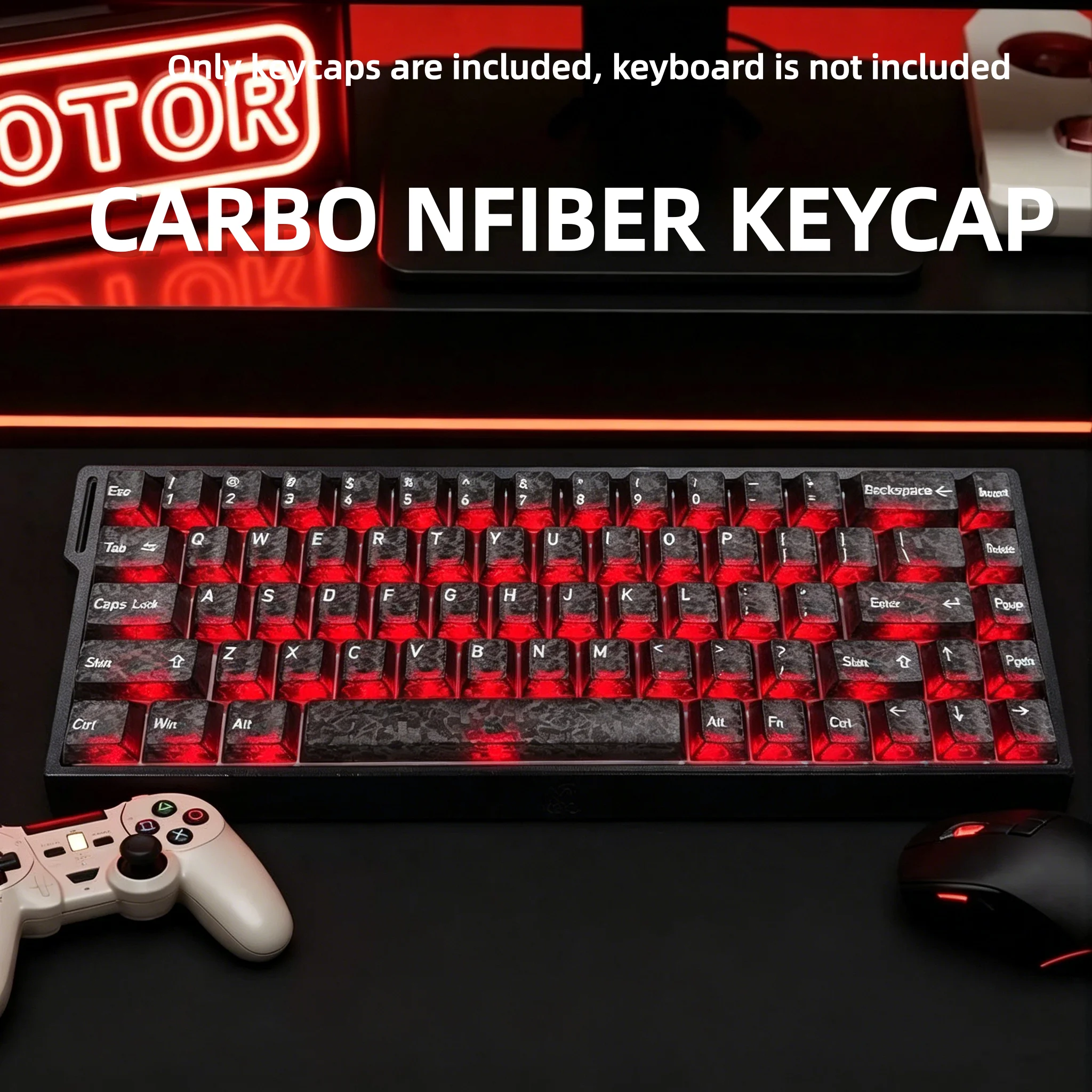 2026 New Forged Carbon Fiber T - مراجعة Gaming Keyboard 2026 وسعره