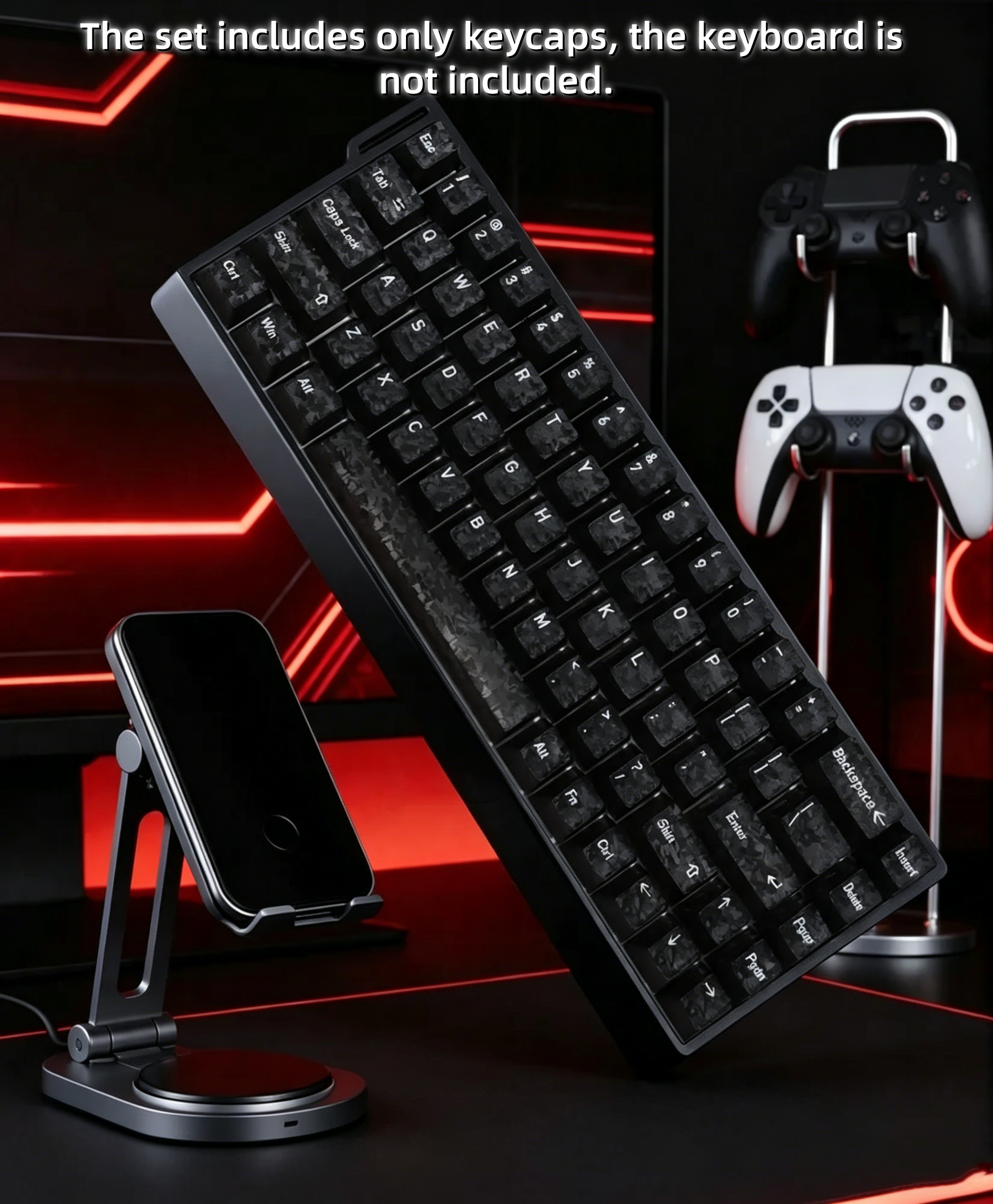 2026 New Forged Carbon Fiber T - مراجعة Gaming Keyboard 2026 وسعره