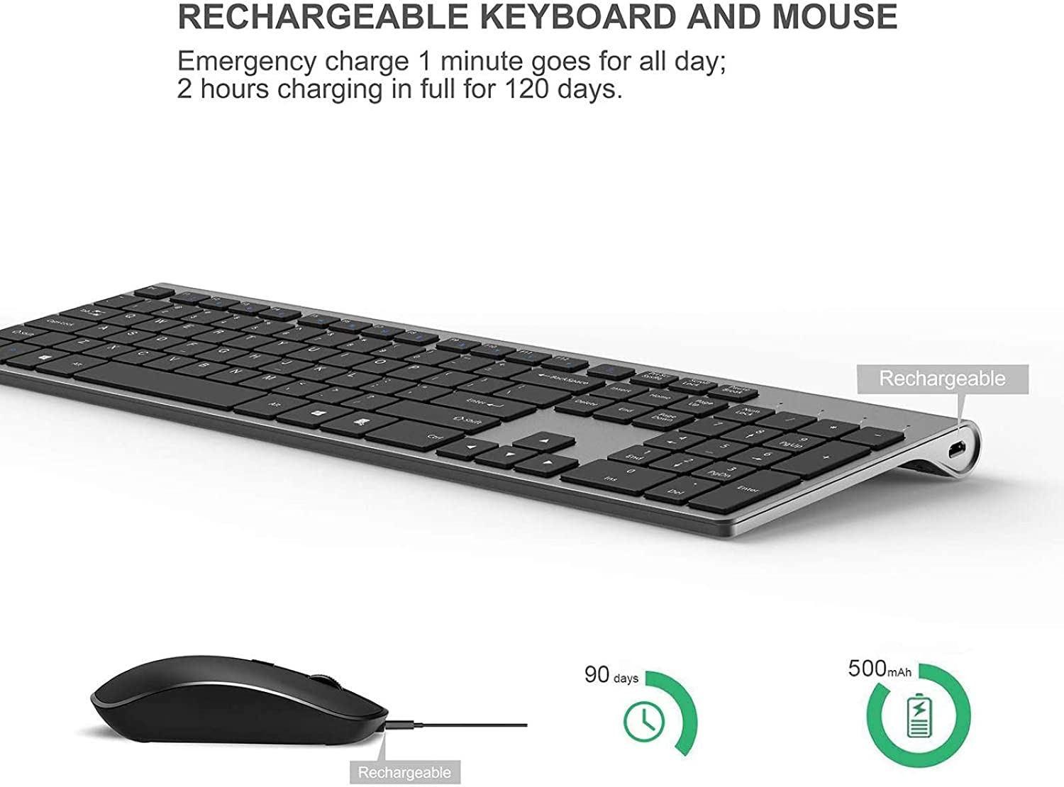 Rechargeable Wireless Keyboard - مراجعة Gaming Keyboard Mouse Wireless وسعره