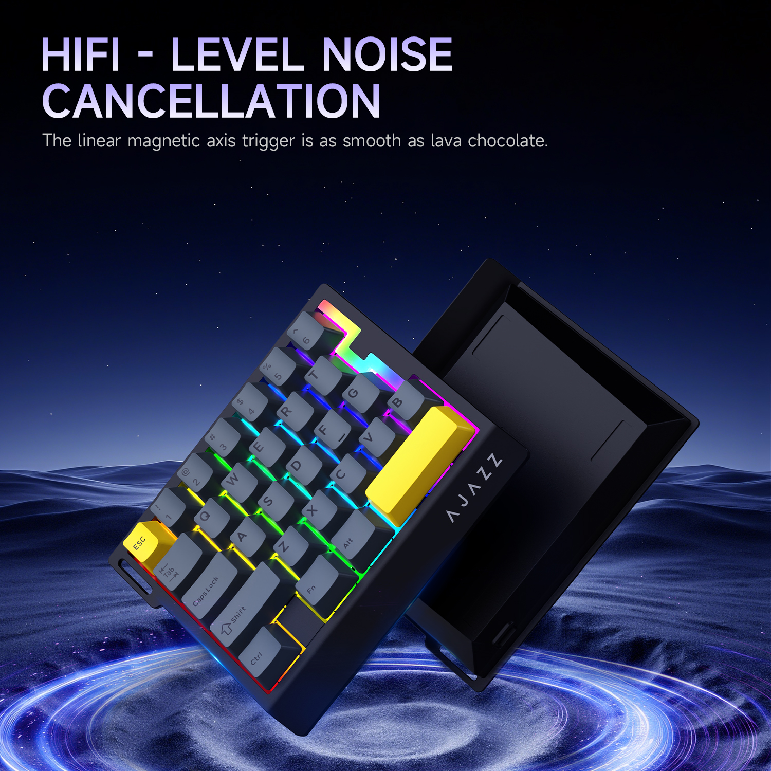 AJAZZ AK029 - Magnetic Brown S - مراجعة Gaming Keyboard Half وسعره
