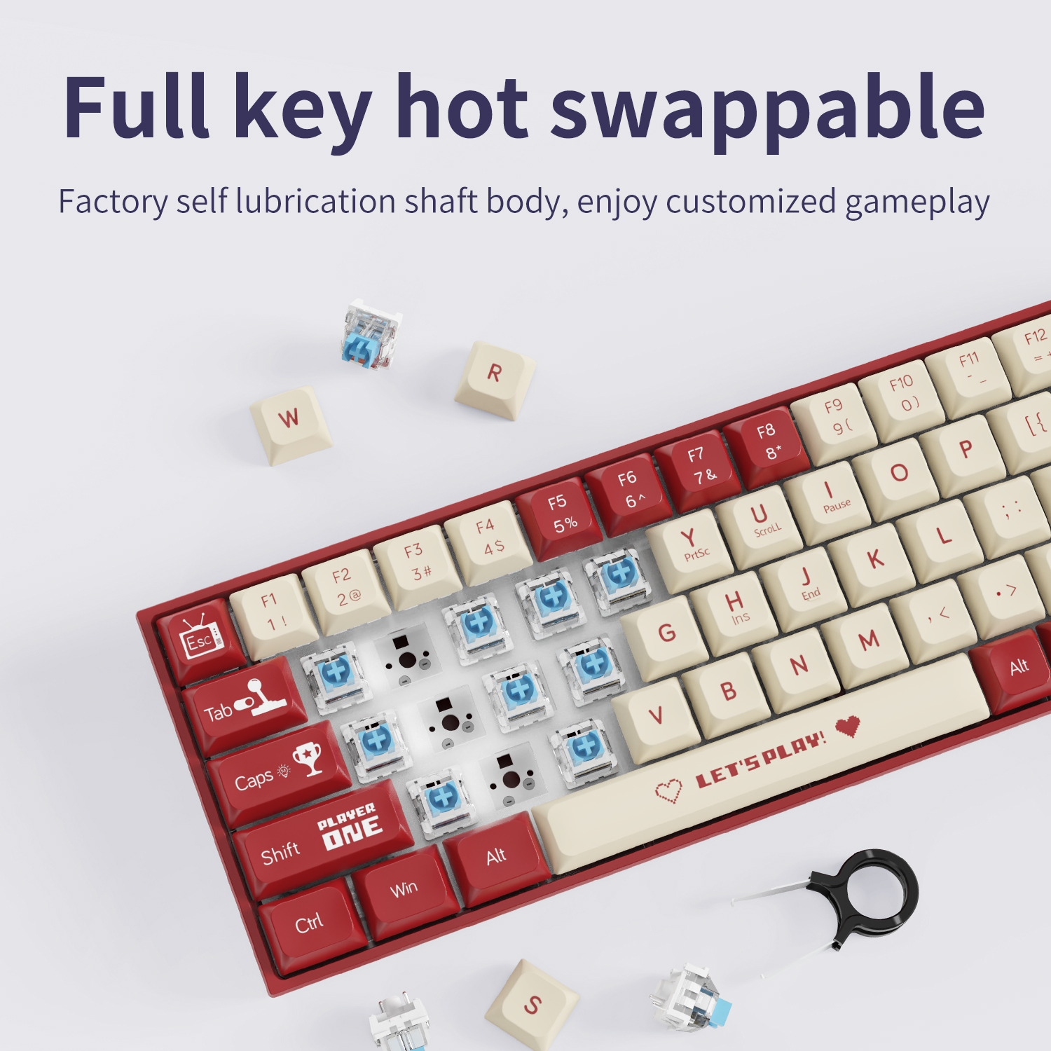 AJAZZ AK680 65% Wired Gaming M - مراجعة Gaming Keyboard Hot Swappable وسعره