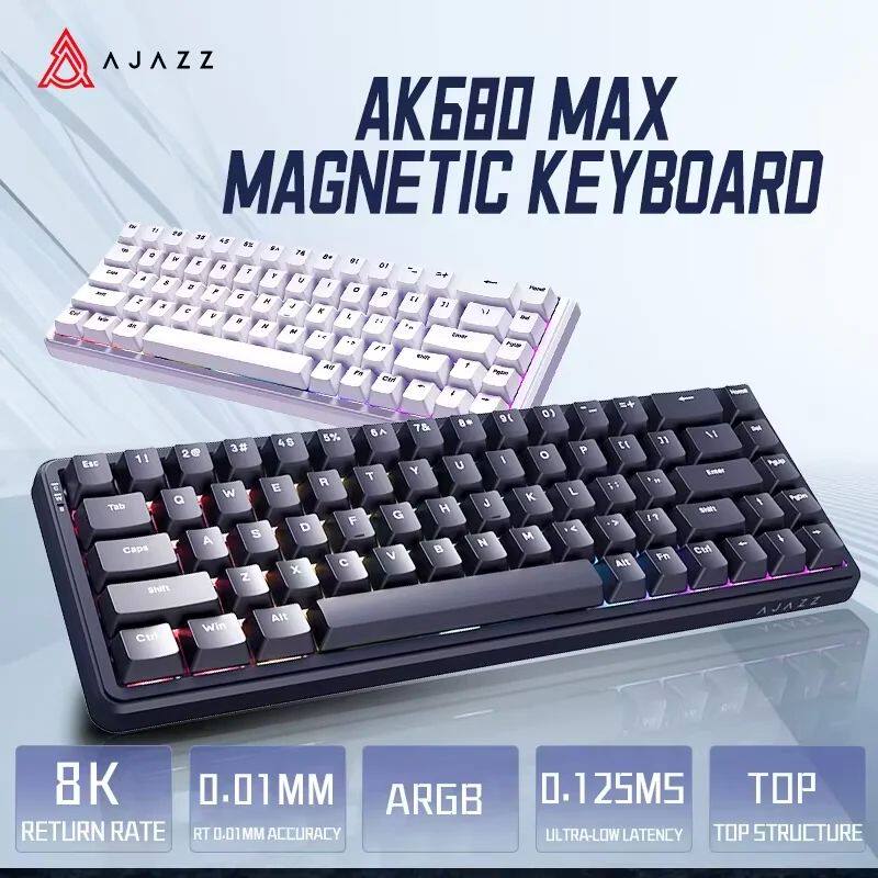 AJAZZ AK680 MAX/V2 Mechanical  - مراجعة Gaming Keyboard Mechanical Wireless وسعره