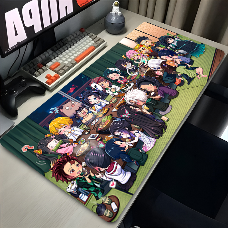 Mousepad Anime D-demon Slayer  - مراجعة Gaming Keyboard Noise وسعره