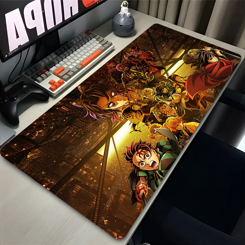 Mousepad Anime D-demon Slayer  - مراجعة Gaming Keyboard Noise وسعره