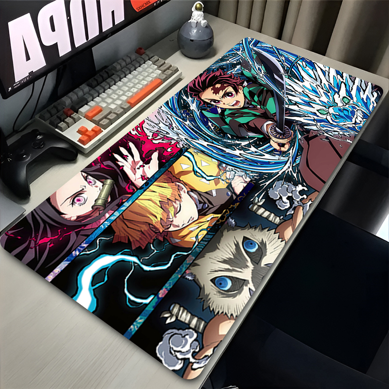 Mousepad Anime D-demon Slayer  - مراجعة Gaming Keyboard Noise وسعره