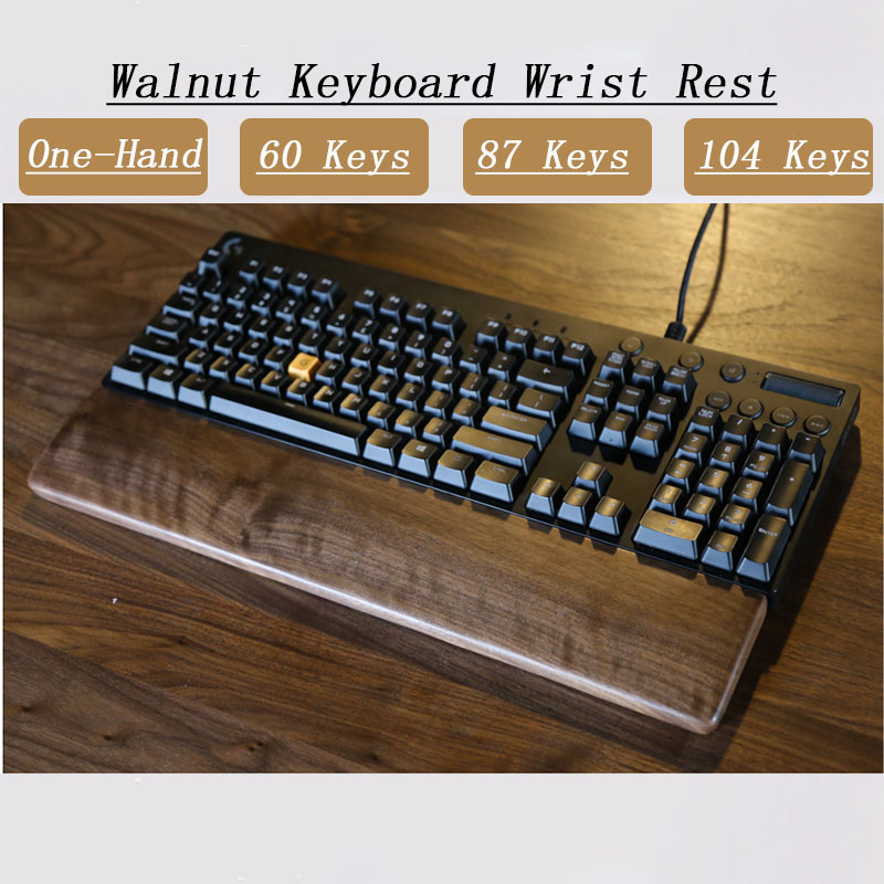 One-Hand Oak Walnut Wooden Key - مراجعة Wrist Rest Wood وسعره