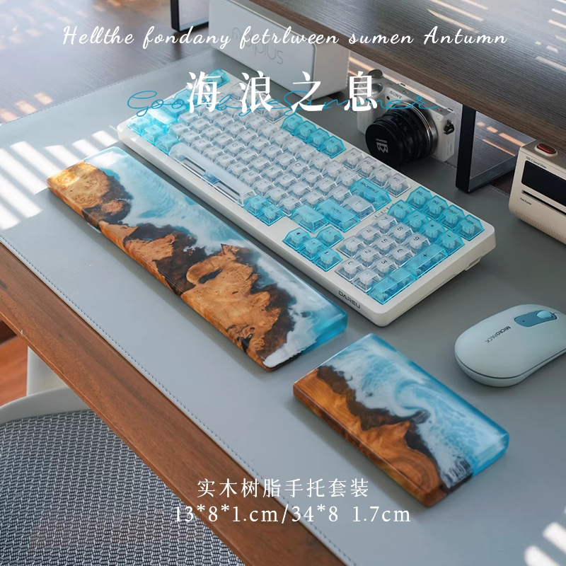 Handcrafted Ocean Wave Resin W - مراجعة Wrist Rest Wood وسعره