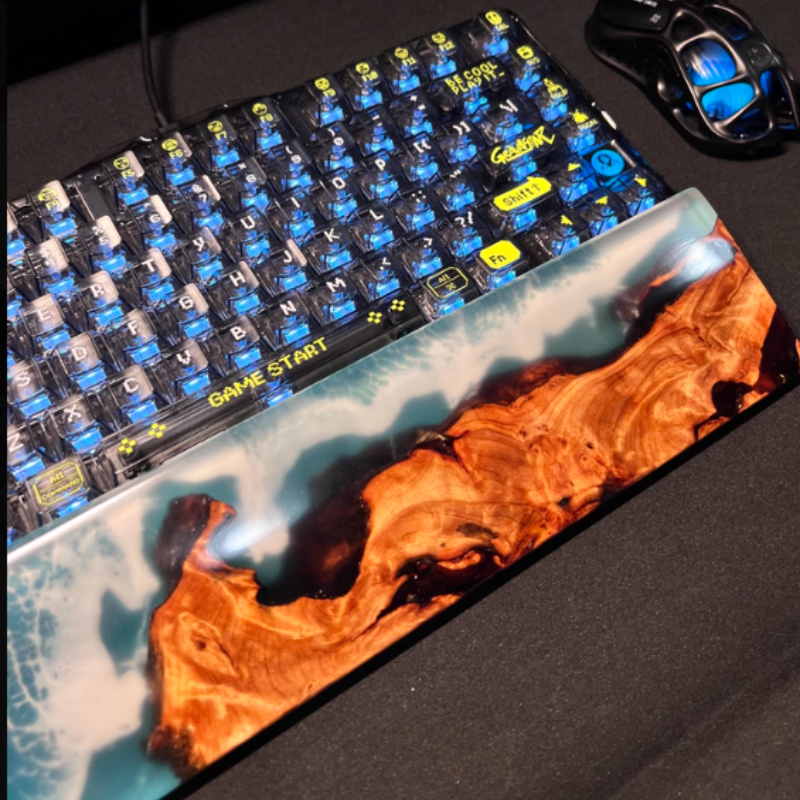Handcrafted Ocean Wave Resin W - مراجعة Wrist Rest Wood وسعره