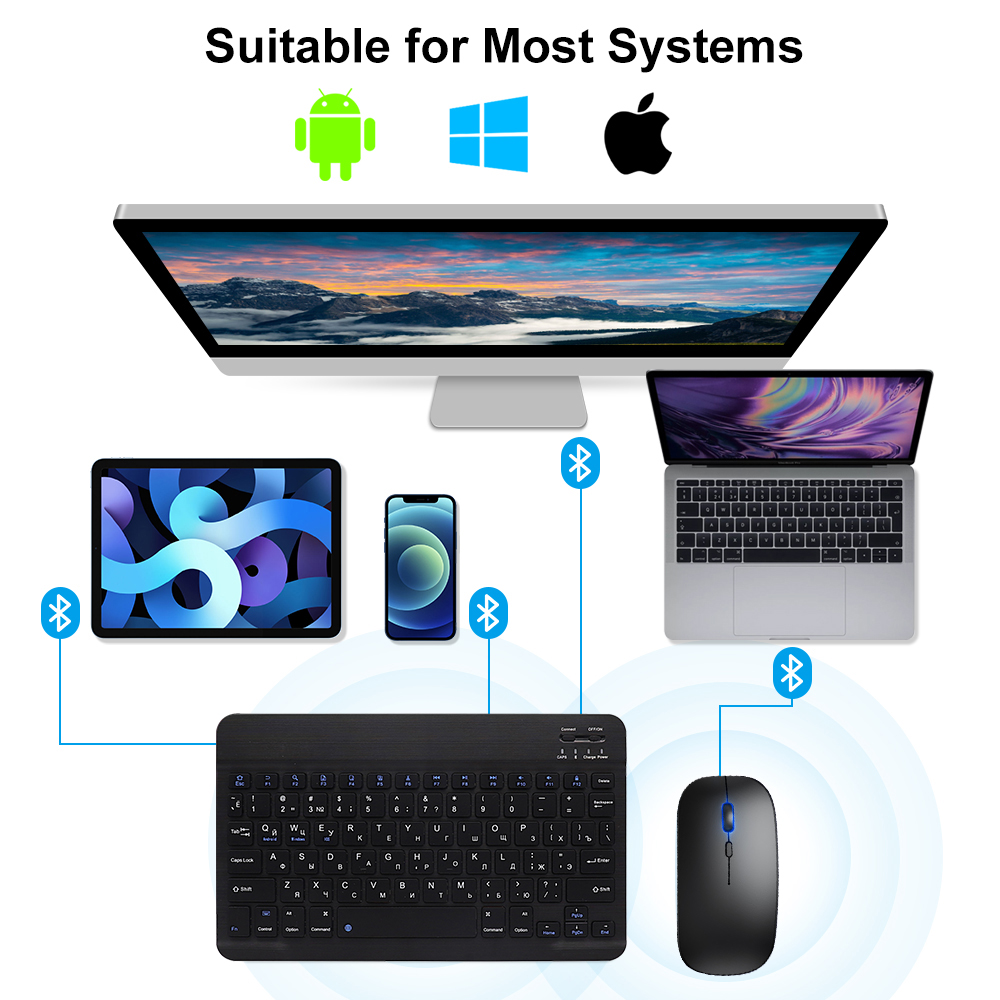Bluetooth Keyboard and Mouse F - مراجعة Gaming Keyboard Mouse Wireless وسعره