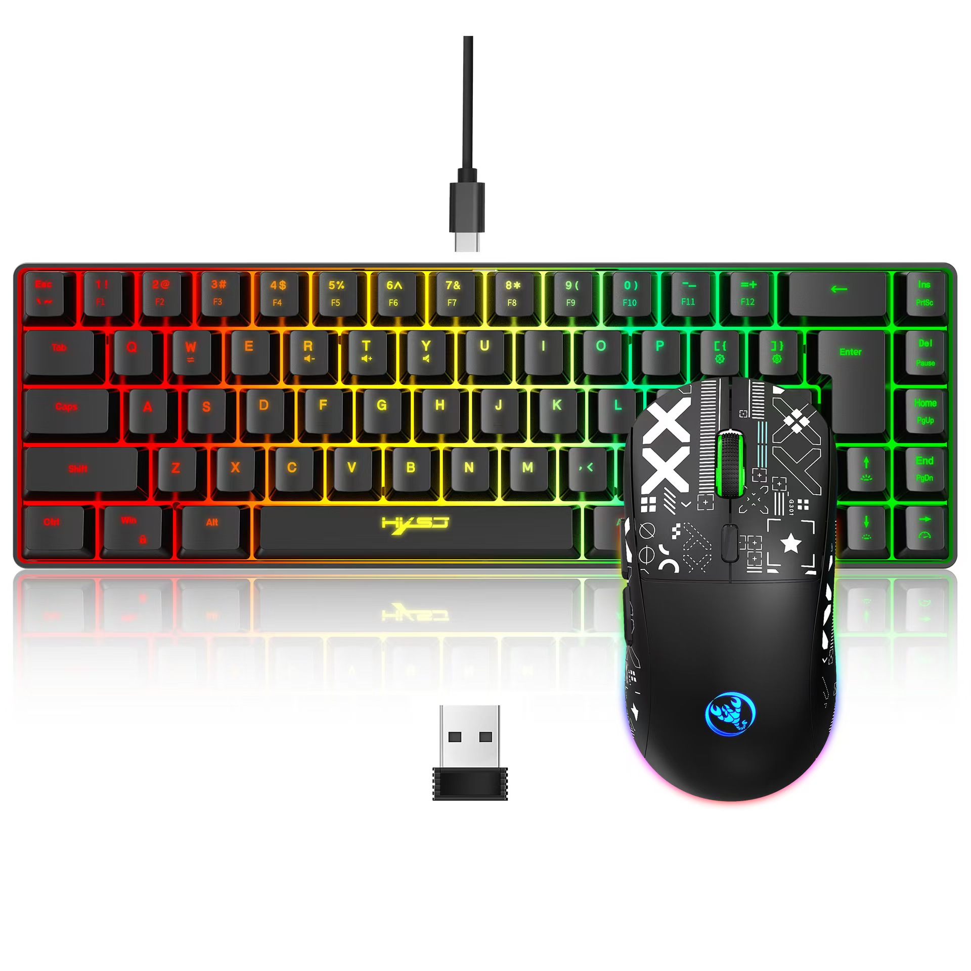 60% gaming Keyboard and mouse  - مراجعة Keyboard Mouse Bundle Gaming وسعره
