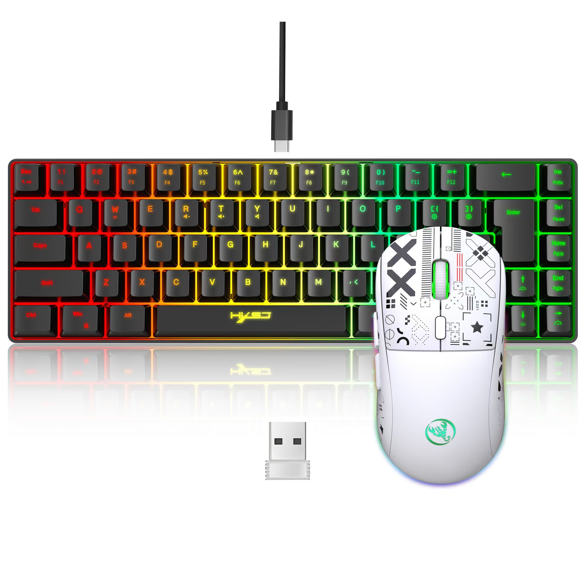60% gaming Keyboard and mouse  - مراجعة Keyboard Mouse Bundle Gaming وسعره