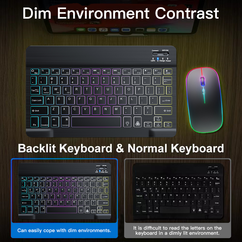 Backlit Backlight Bluetooth Ke - مراجعة Gaming Keyboard Mouse Wireless وسعره