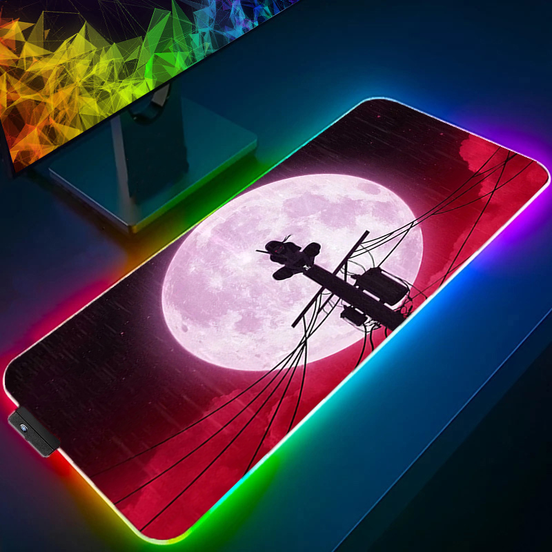 RGB Large Mouse Pad Backlight  - مراجعة Gaming Keyboard No Rgb وسعره