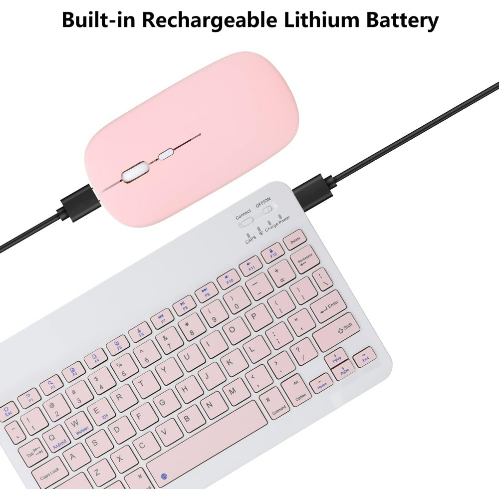 10 lnch Wireless  Bluetooth Mi - مراجعة Gaming Keyboard Mouse Wireless وسعره