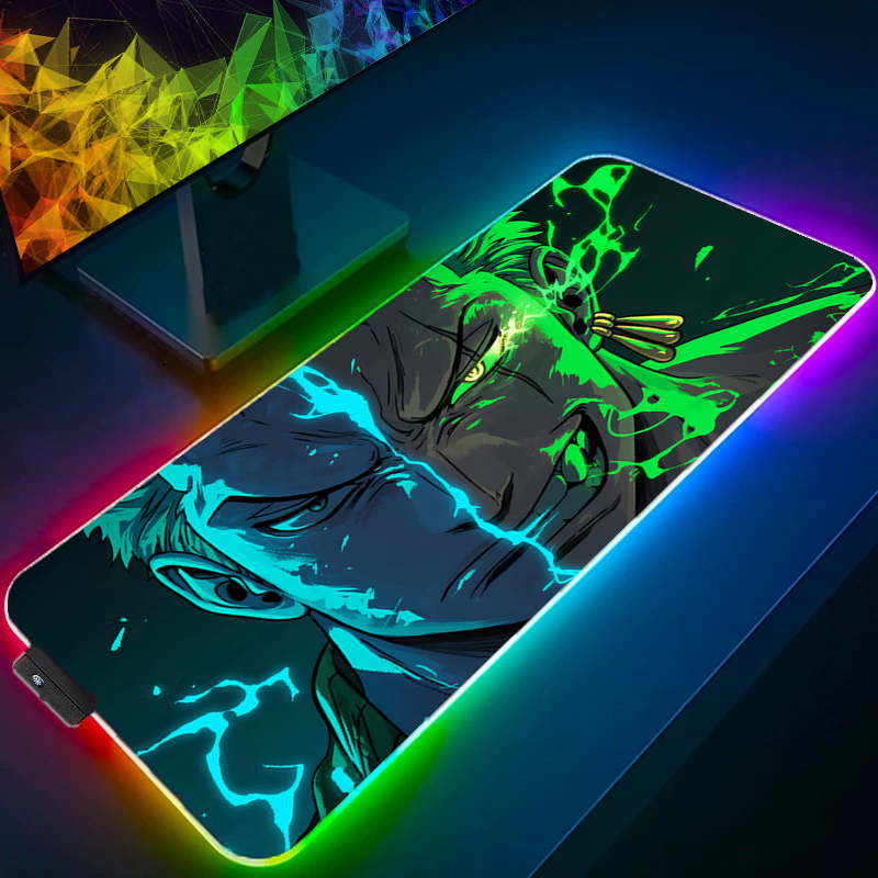 ONE PIECE Zoro Mouse Pad RGB G - مراجعة Gaming Keyboard No Rgb وسعره