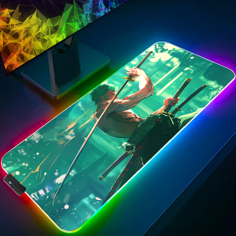 ONE PIECE Zoro Mouse Pad RGB G - مراجعة Gaming Keyboard No Rgb وسعره