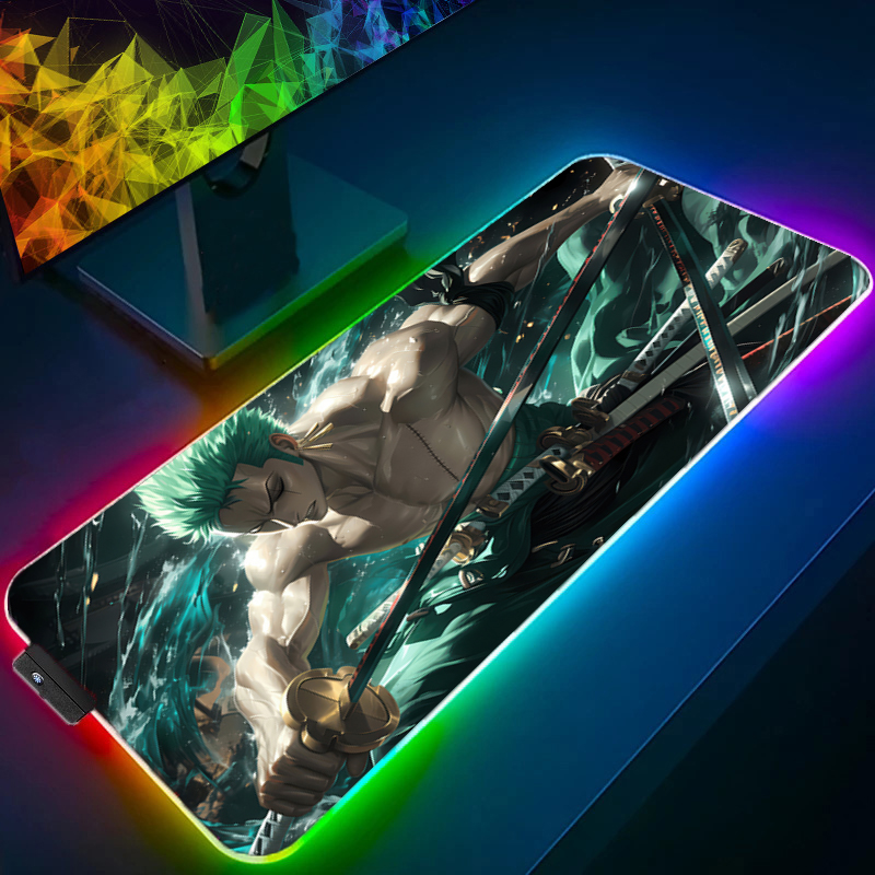 ONE PIECE Zoro Mouse Pad RGB G - مراجعة Gaming Keyboard No Rgb وسعره