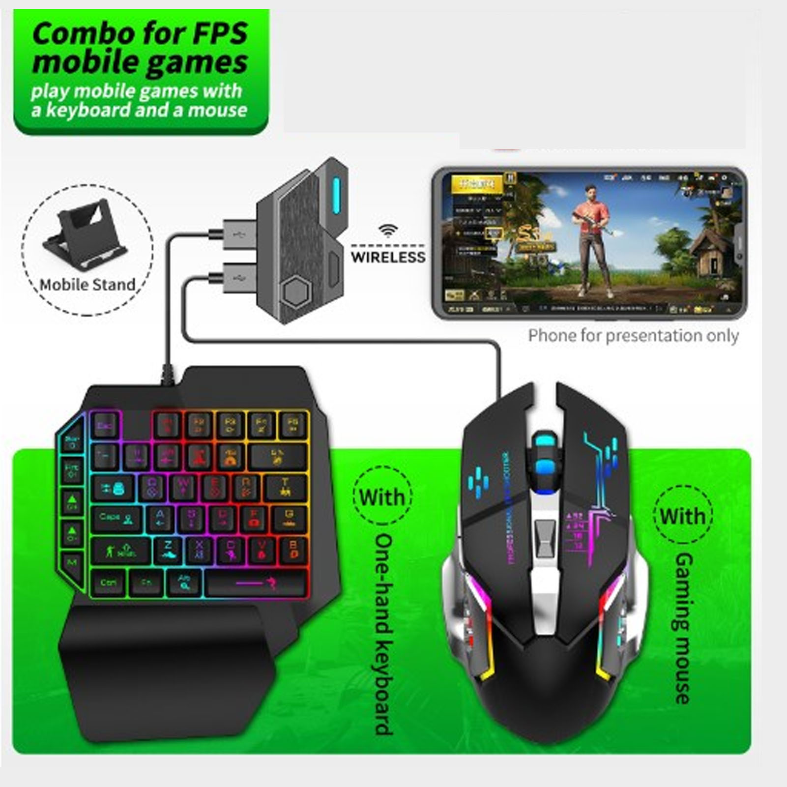 Keyboard Mouse Converter Set R - مراجعة Gaming Keyboard Bundle وسعره