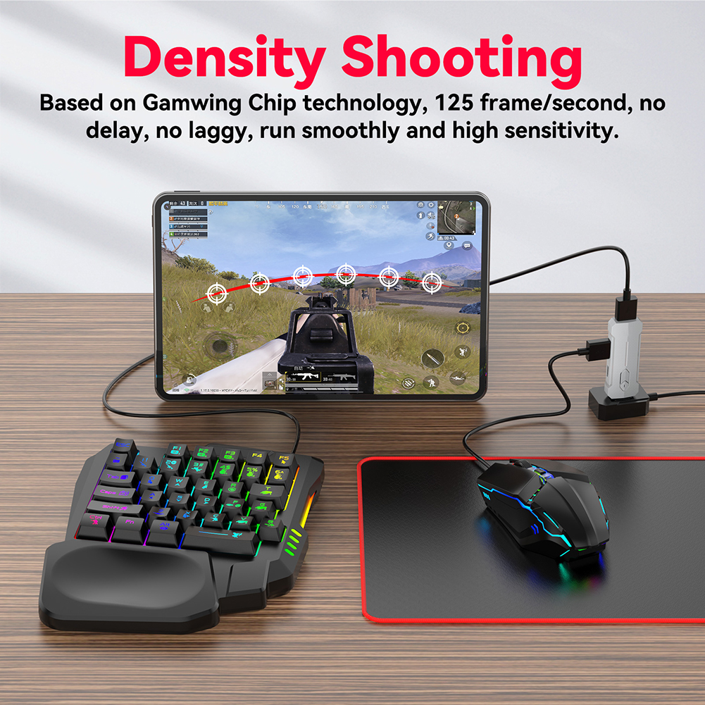 5 in 1 Mobile Game Converter K - مراجعة Gaming Keyboard And Mouse Set وسعره