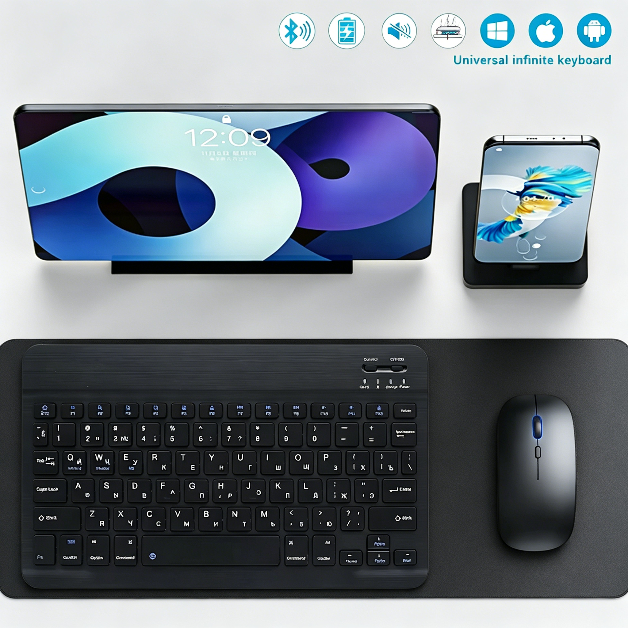 Bluetooth Wireless Keyboard Mo - مراجعة Gaming Keyboard Mouse Wireless وسعره