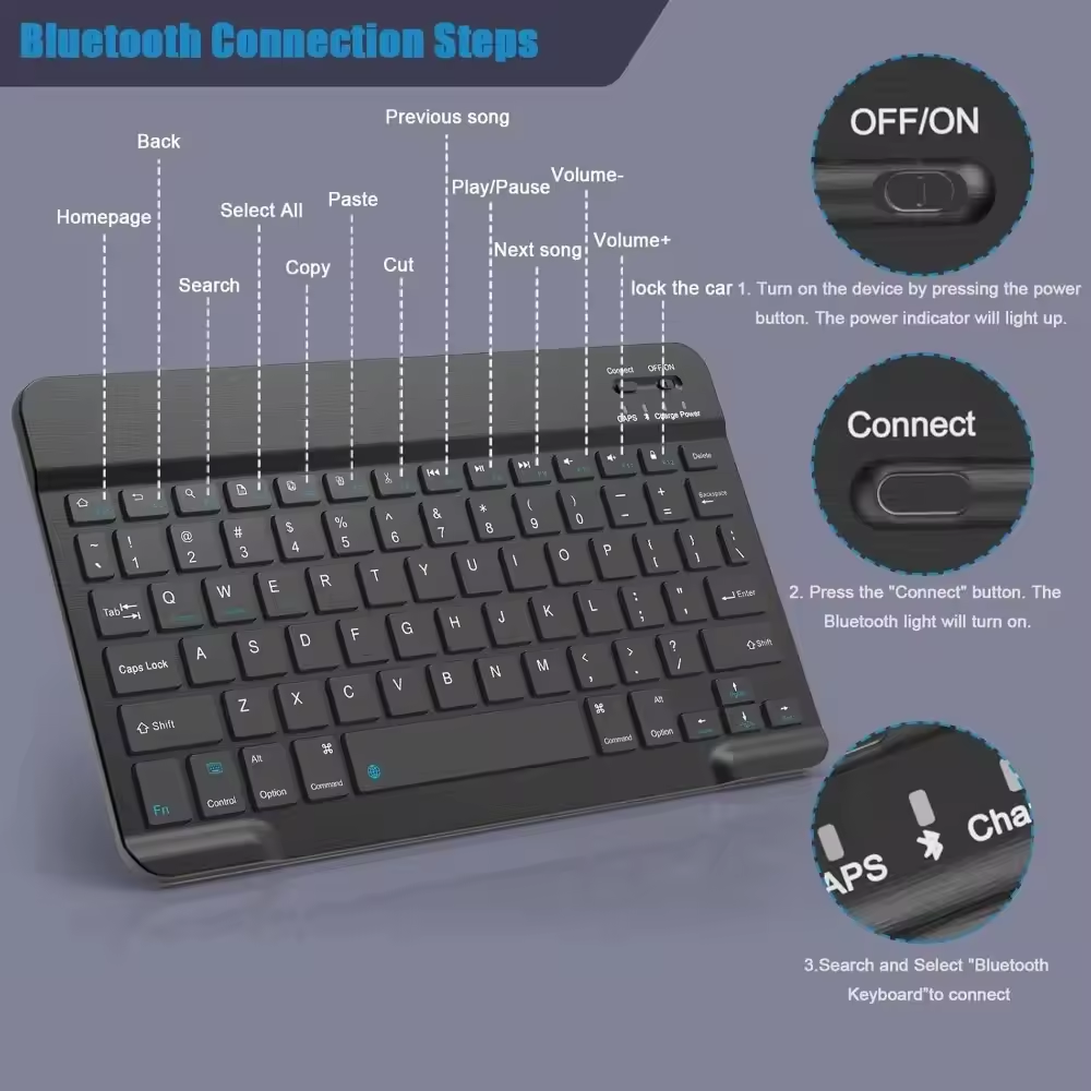 Bluetooth Wireless Keyboard Mo - مراجعة Gaming Keyboard Mouse Wireless وسعره