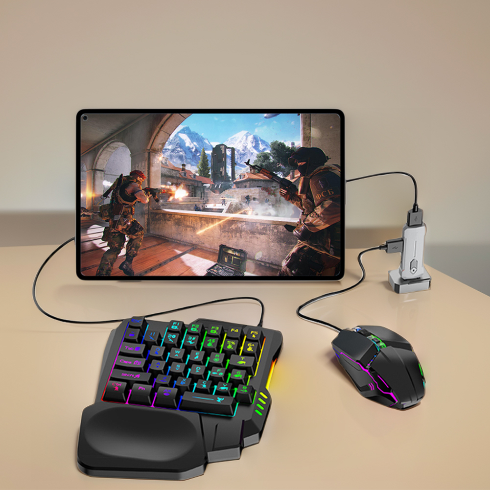 5 in 1 Mobile Game Converter K - مراجعة Gaming Keyboard And Mouse Set وسعره