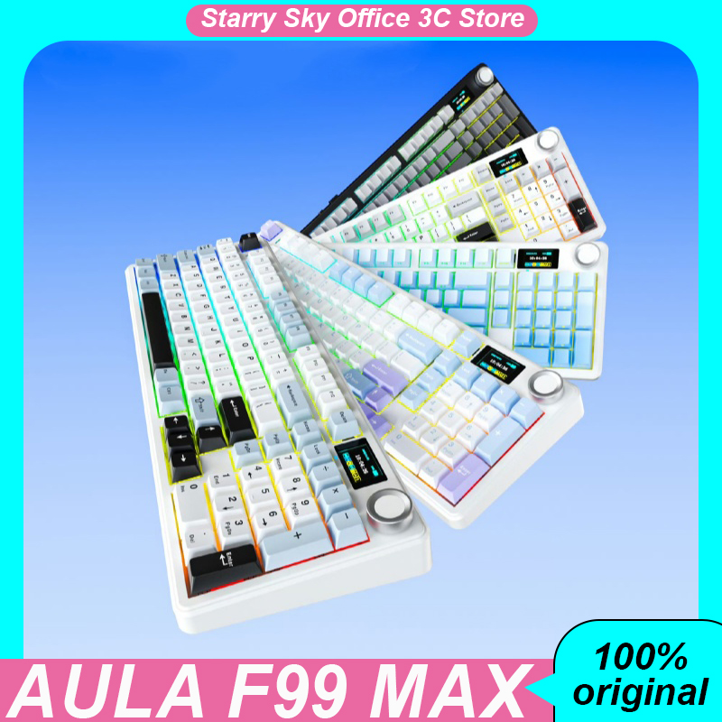 New AULA F99 Max Gasket Mechan - مراجعة Gaming Keyboard Mechanical Wireless وسعره