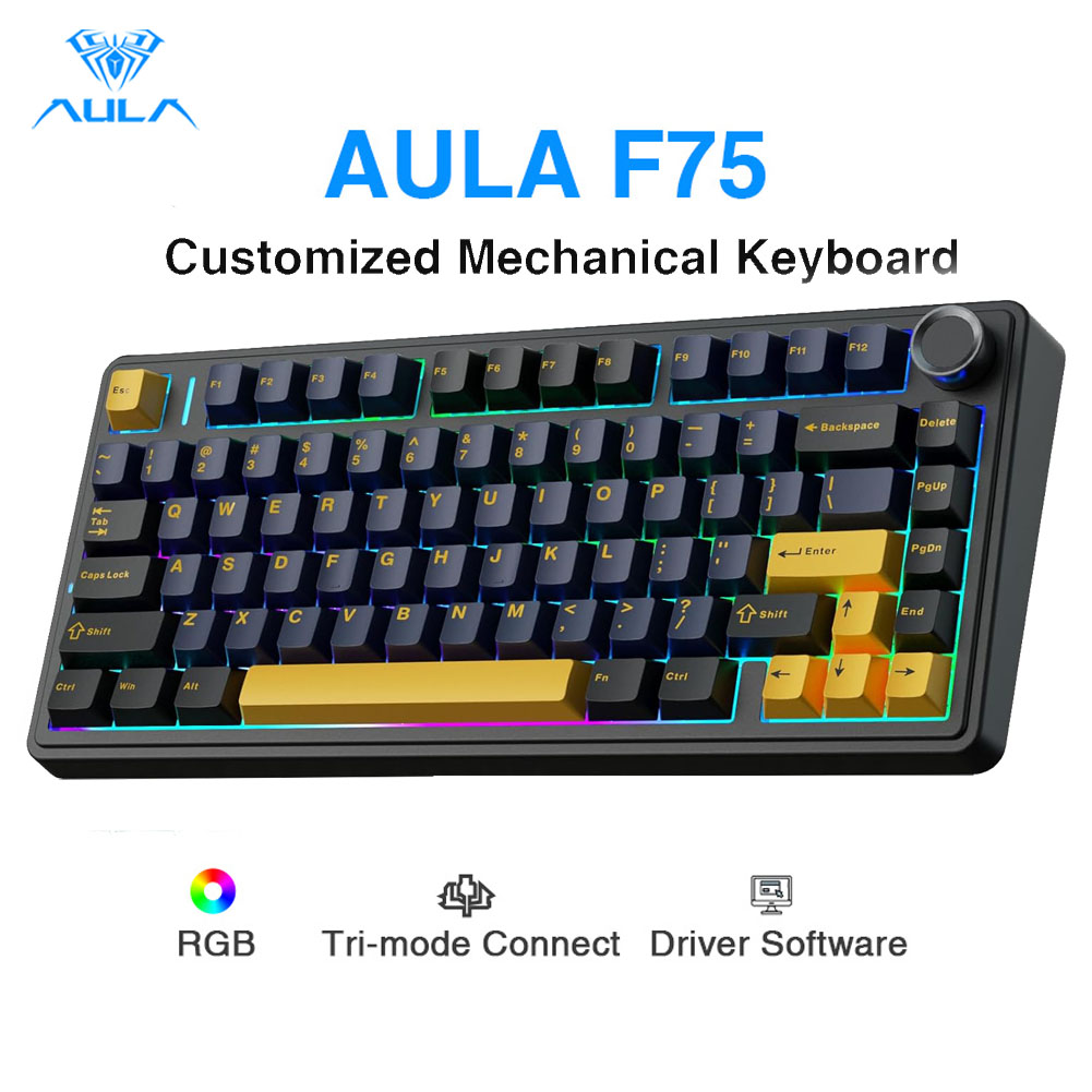 Aula F75 mechanical keyboard,  - مراجعة Gaming Keyboard No Number Pad وسعره