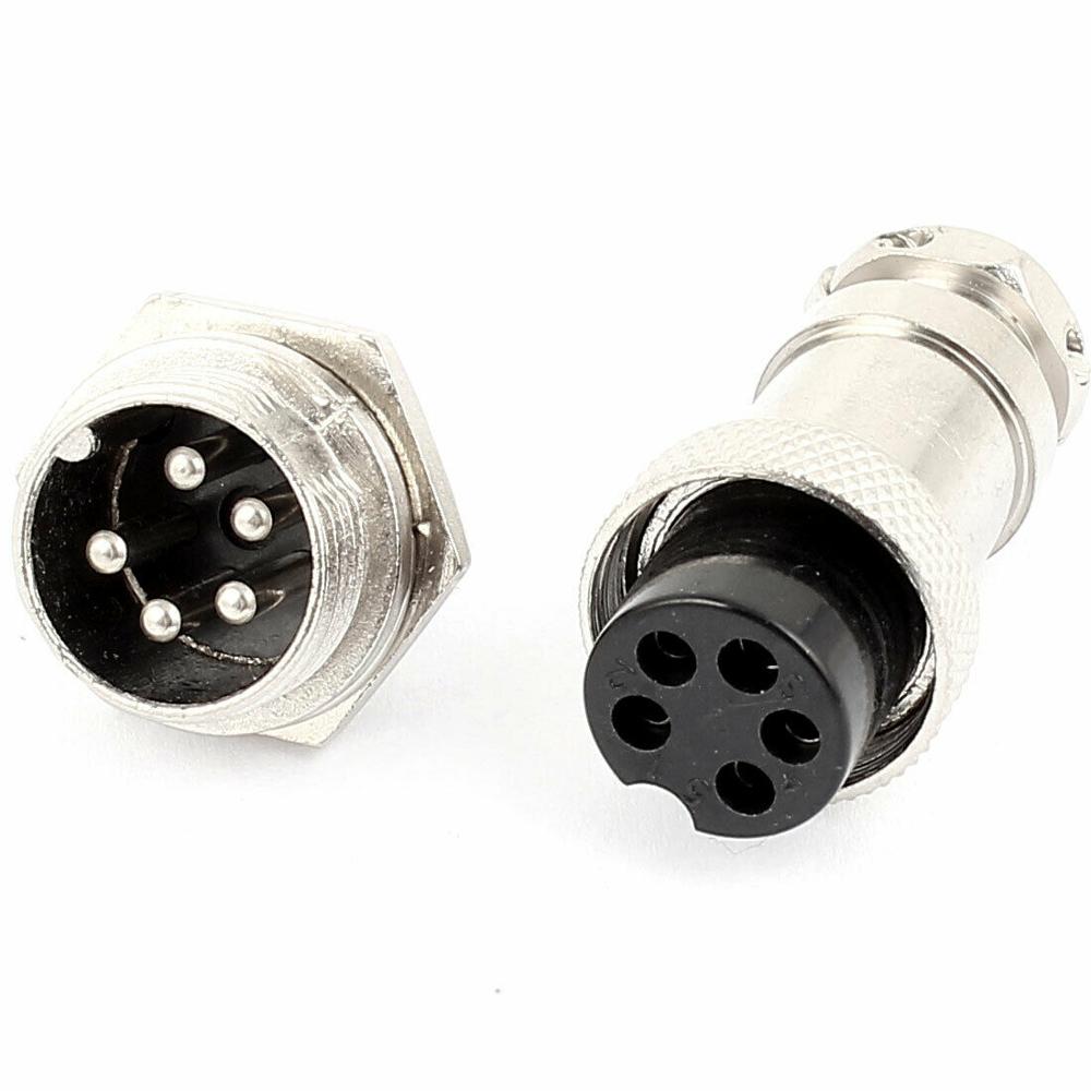 1set GX16 5P Aviation Plug 16m - مراجعة Aviator Connector Kit وسعره