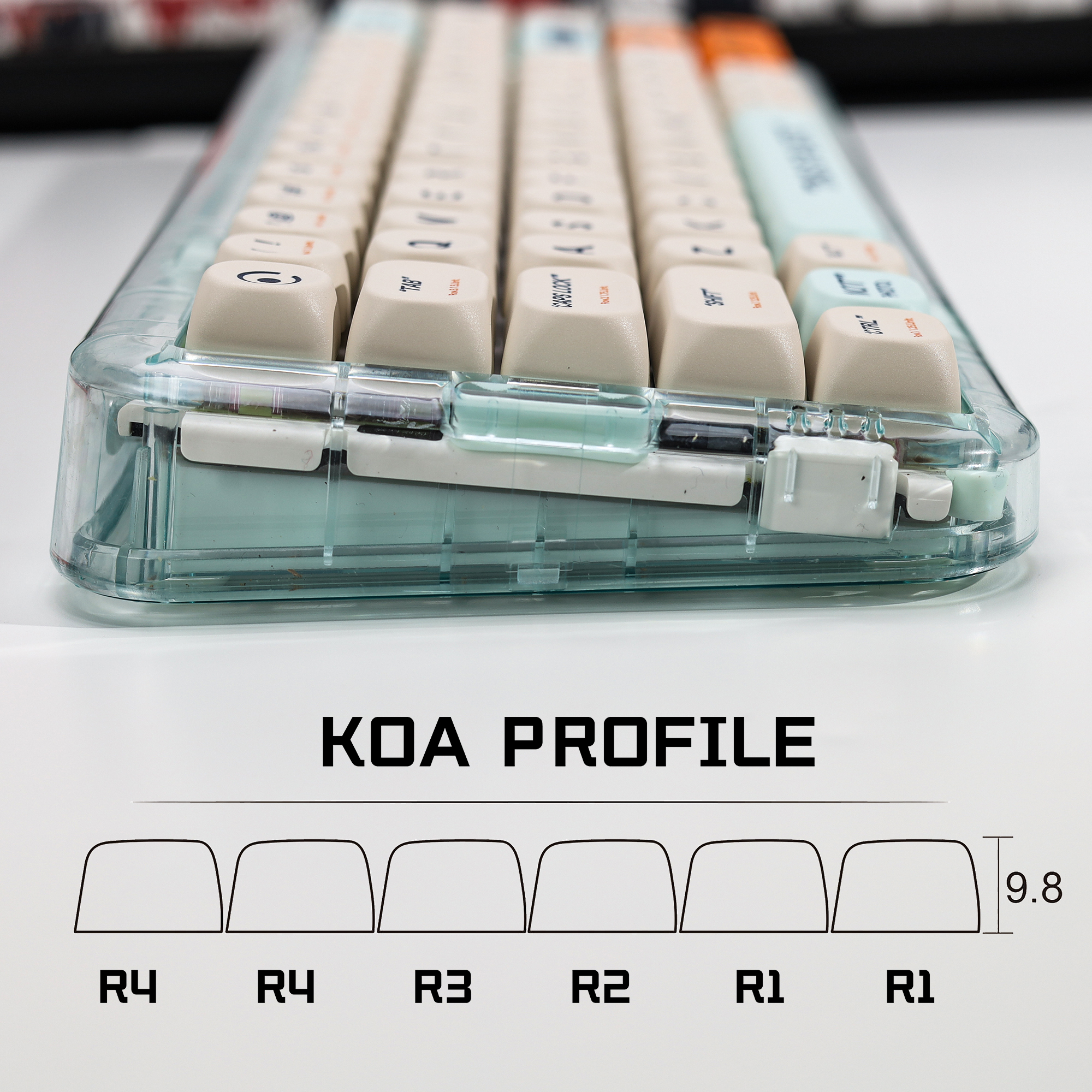 KBDiy KOA Profile Retro Plasti - مراجعة Gaming Keyboard No Number Pad وسعره