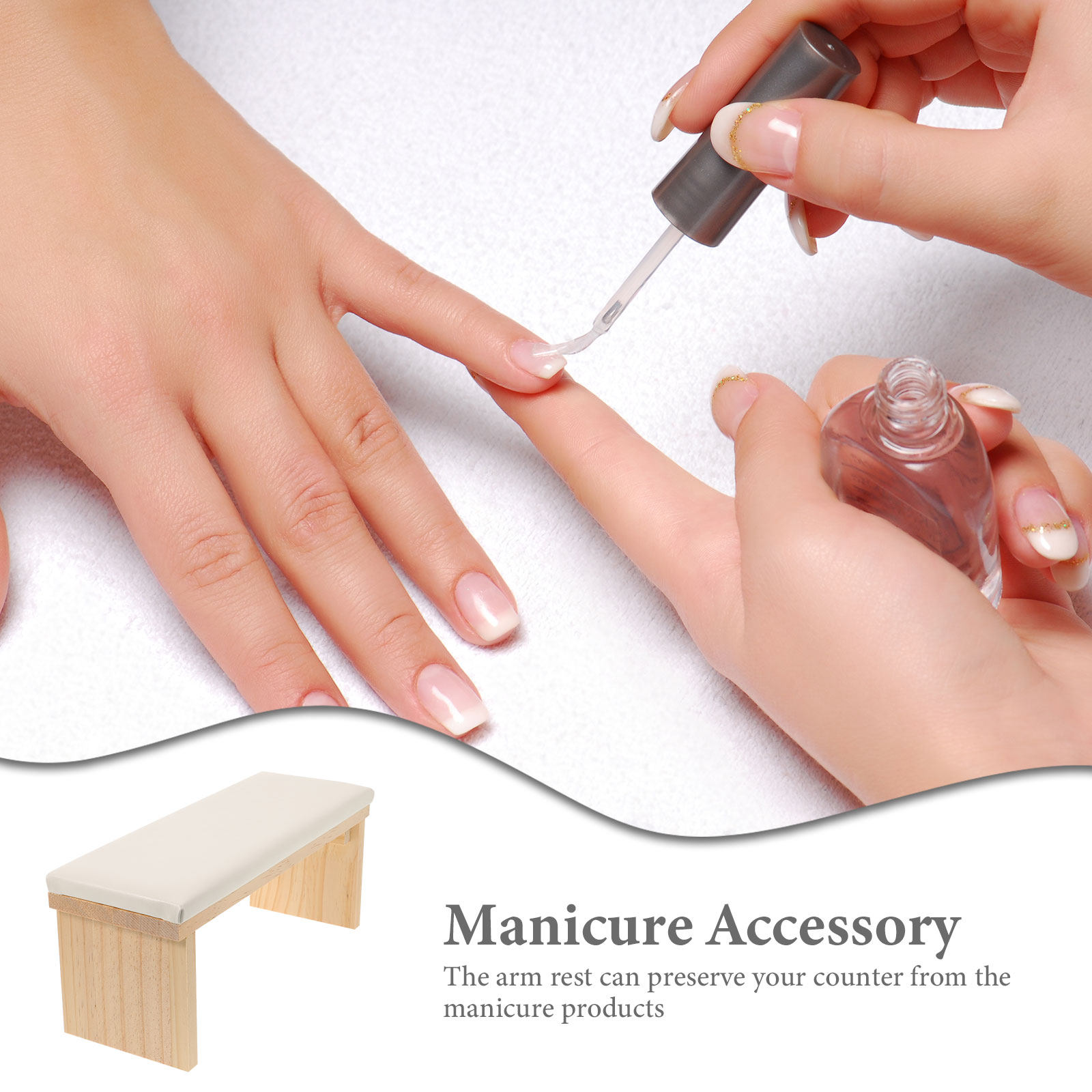 1pc Nail Arm Rest Cushion for  - مراجعة Wrist Rest Wood وسعره