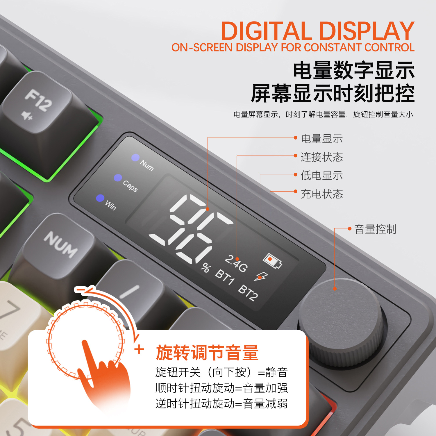 Hot Free Wolf T96 Wireless Dua - مراجعة Gaming Keyboard Mechanical Wireless وسعره